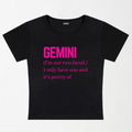 Pretty Gemini Y2K Baby Tee XXS - Premium Unisex | LEKSI Pakistan
