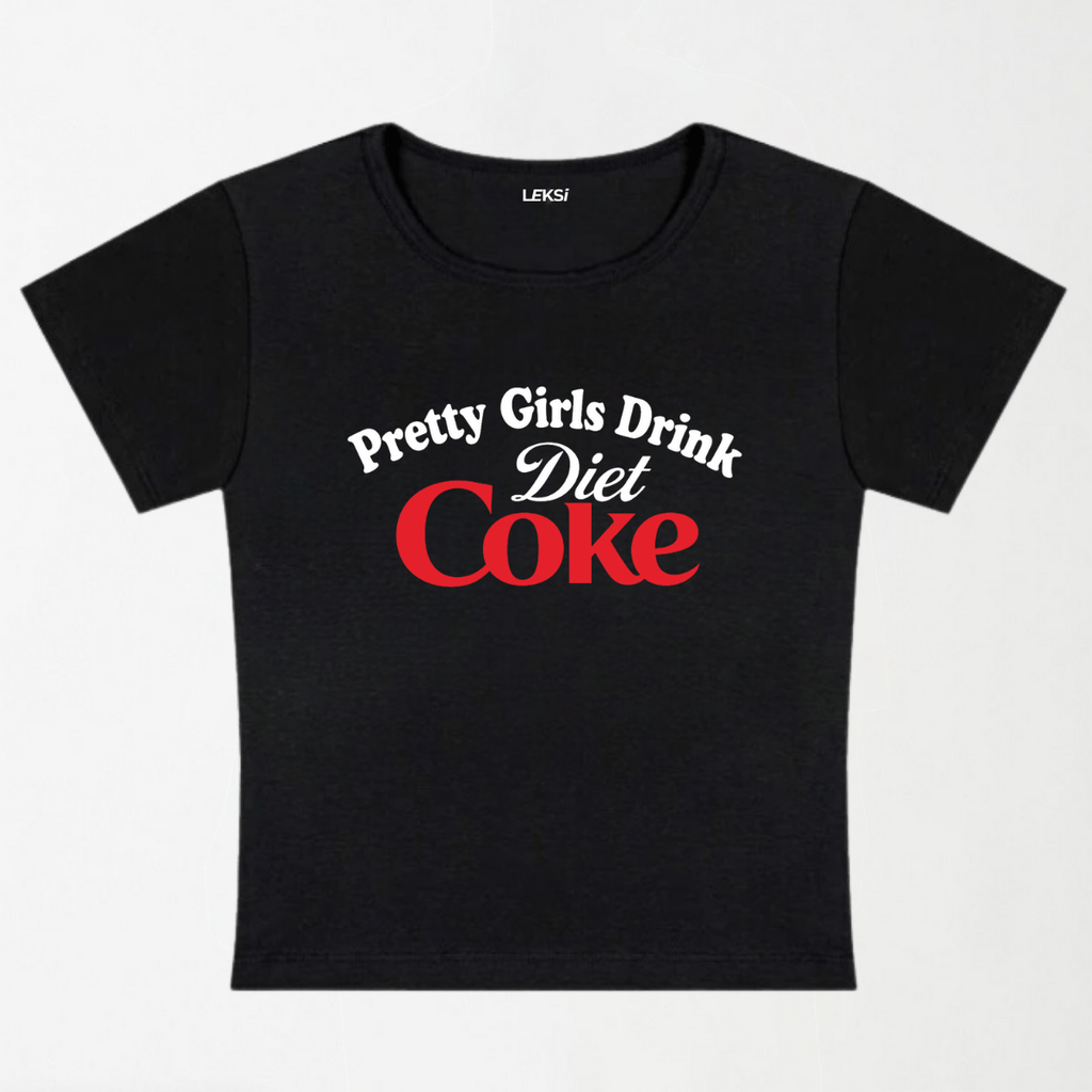 Pretty Girls Drink Diet Coke Y2K Baby Tee XXS - Premium Unisex | LEKSI Pakistan