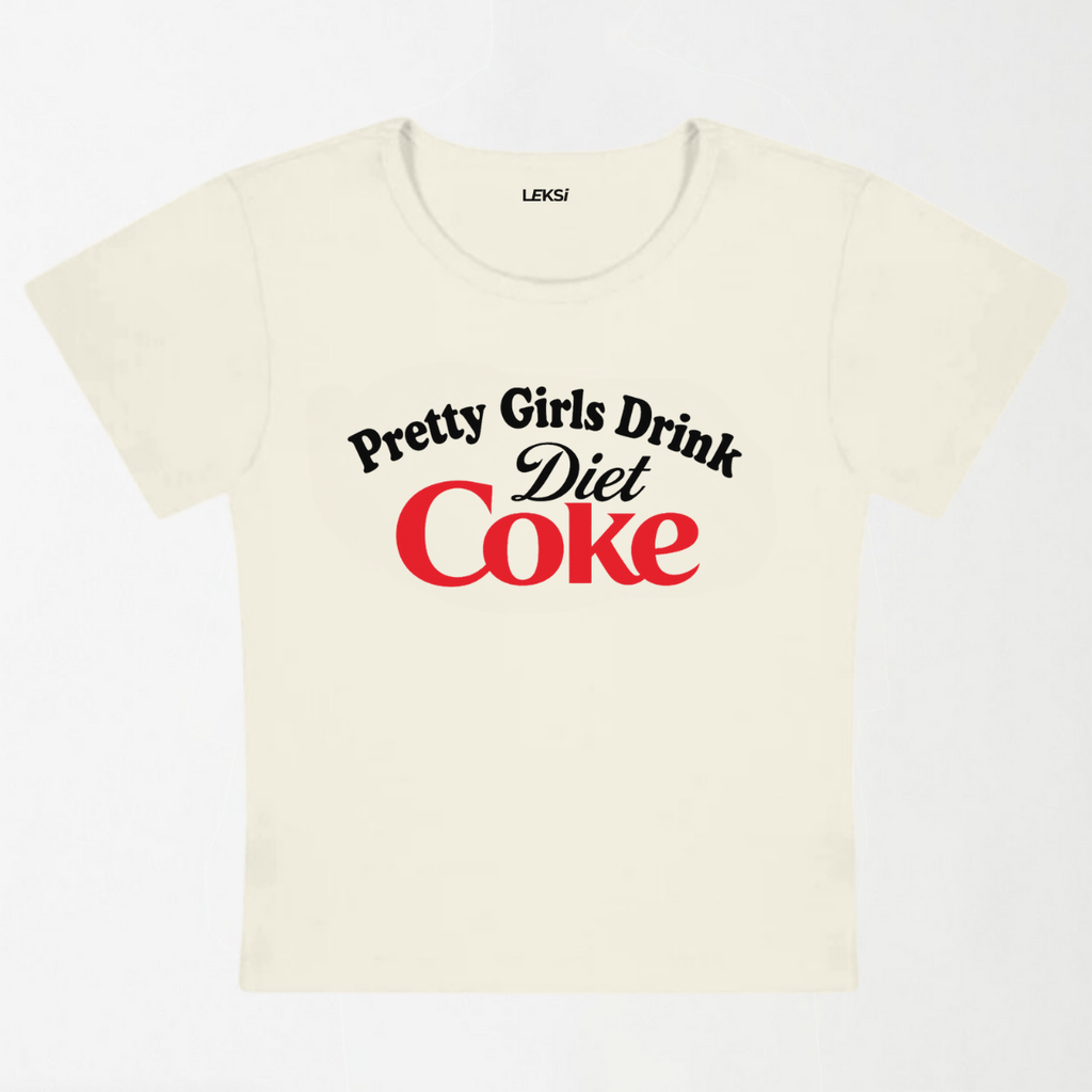 Pretty Girls Drink Diet Coke Y2K Baby Tee XXS - Premium Unisex | LEKSI Pakistan