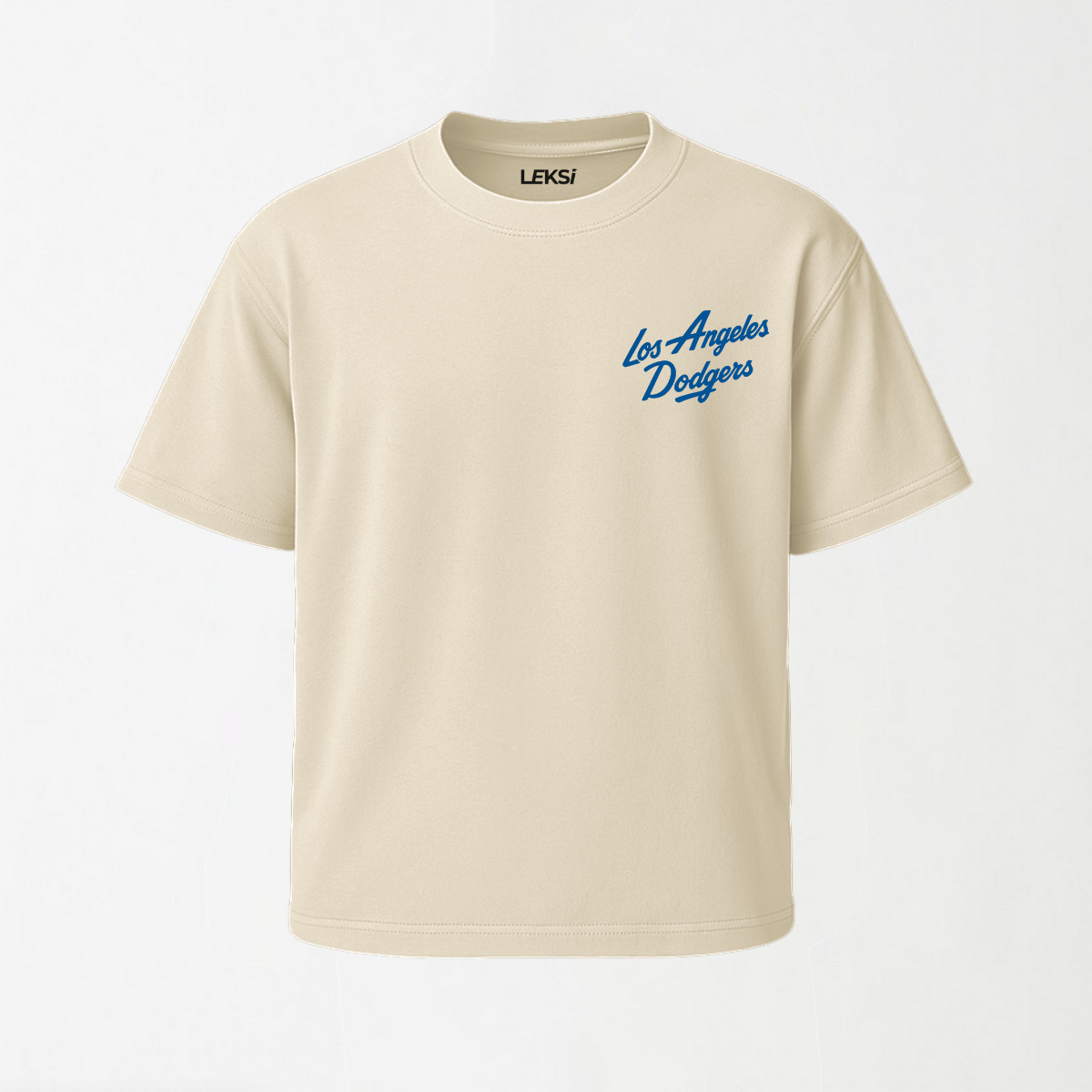 Pro Standard UO Exclusive MLB Los Angeles Dodgers Team Logo - Round Neck Unisex T Shirt S - Premium Unisex Graphic T-Shirt | LEKSI Pakistan