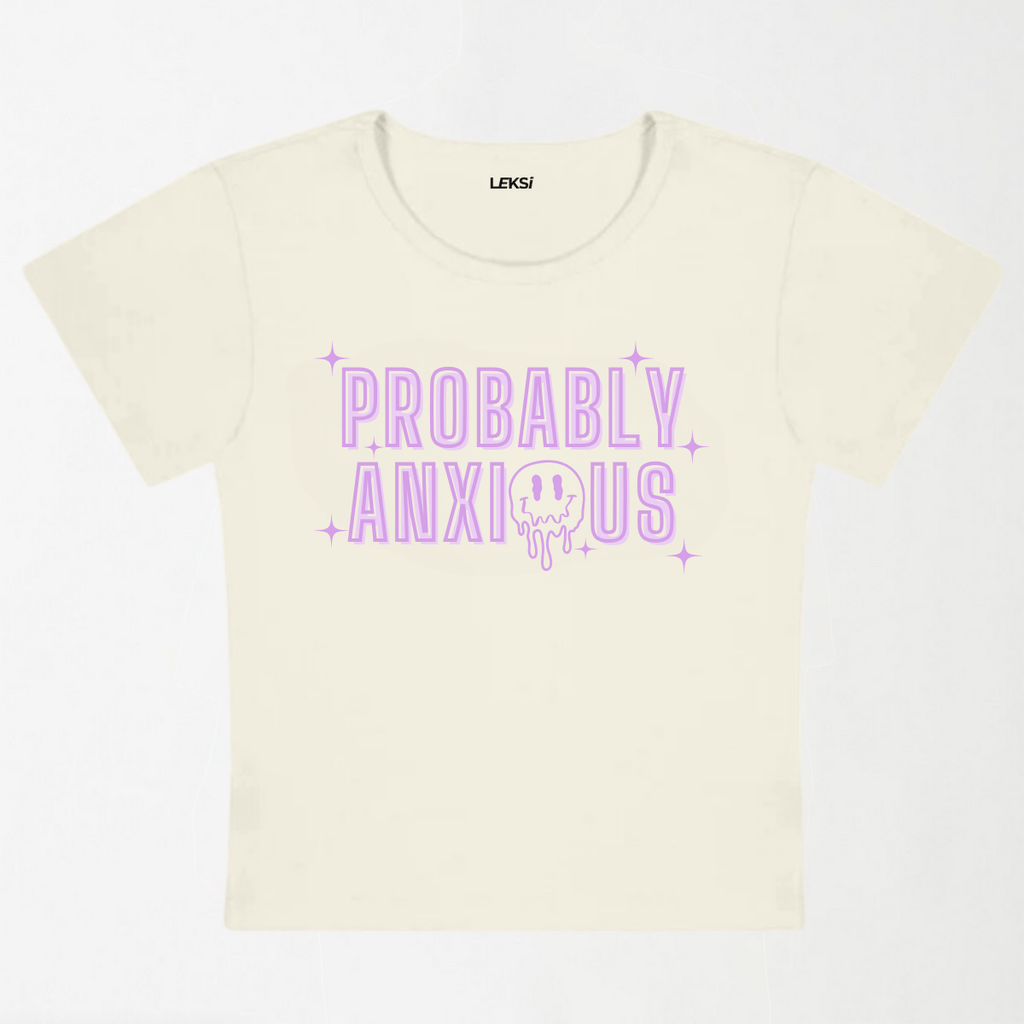 Probably Anxious Y2K Baby Tee XXS - Premium Unisex | LEKSI Pakistan
