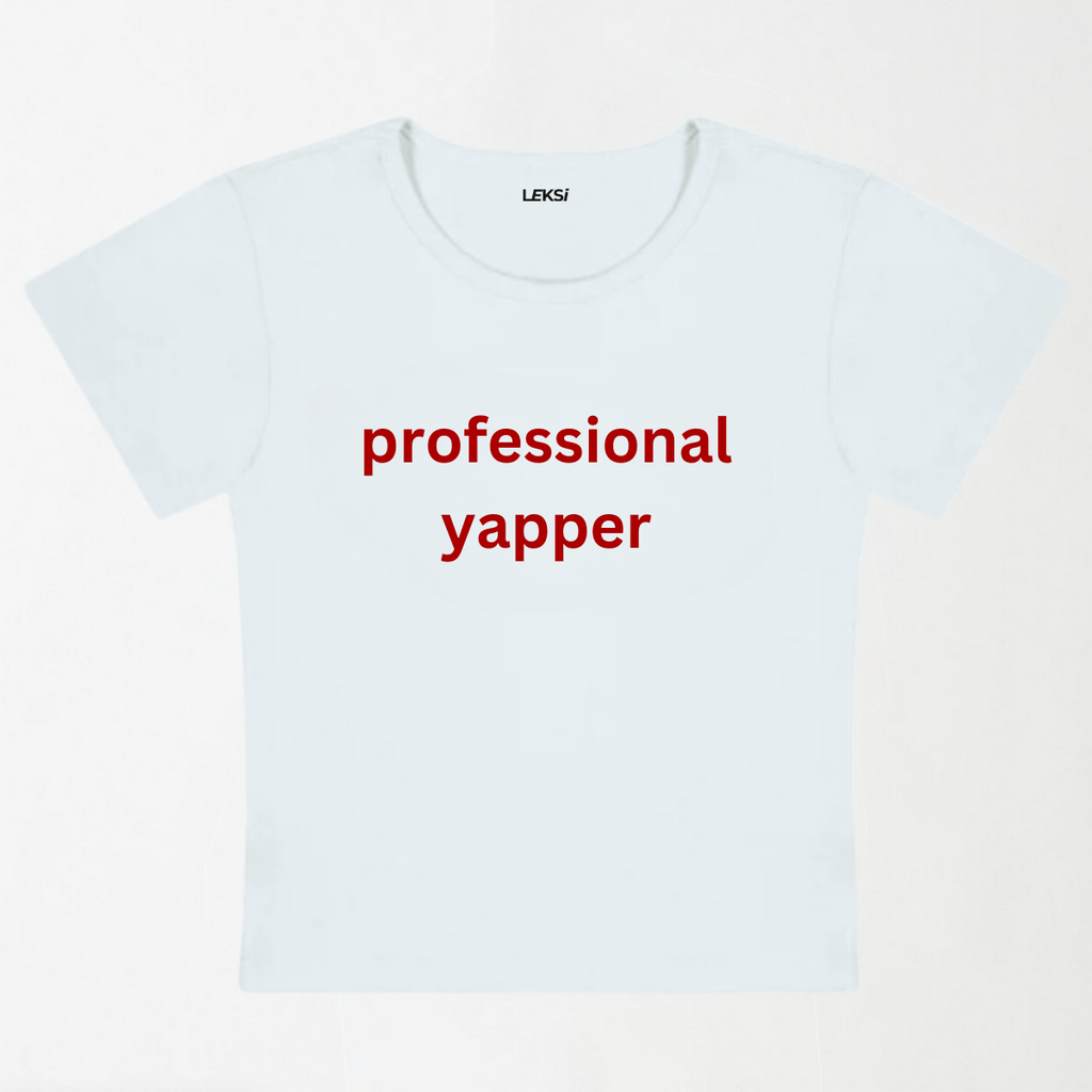 Professional Yapper Y2K Baby Tee XXS - Premium Unisex | LEKSI Pakistan