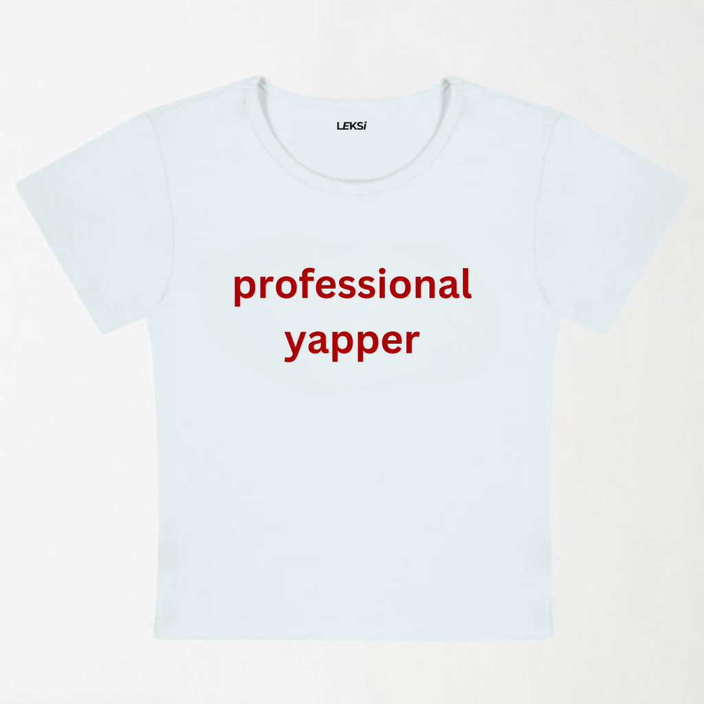 Professional Yapper Y2K Baby Tee