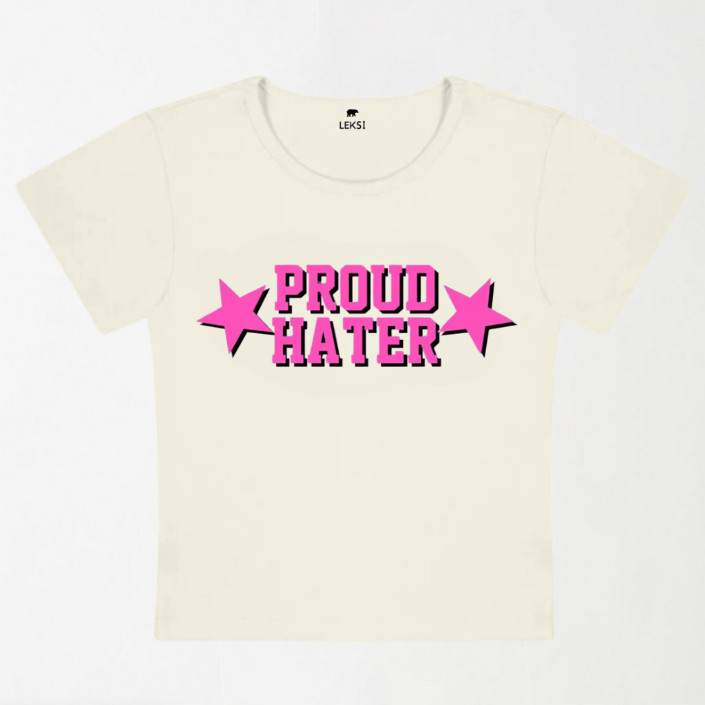 Proud Hater Y2K Baby Tee XXS - Premium Unisex | LEKSI Pakistan