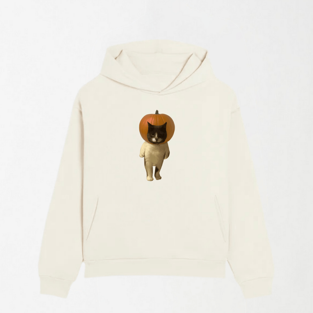 Pumpkin Head Cat - Graphic Hoodie S - Premium Unisex | LEKSI Pakistan