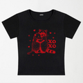 Raccoon XOXO Y2K Baby Tee XXS - Premium Unisex | LEKSI Pakistan