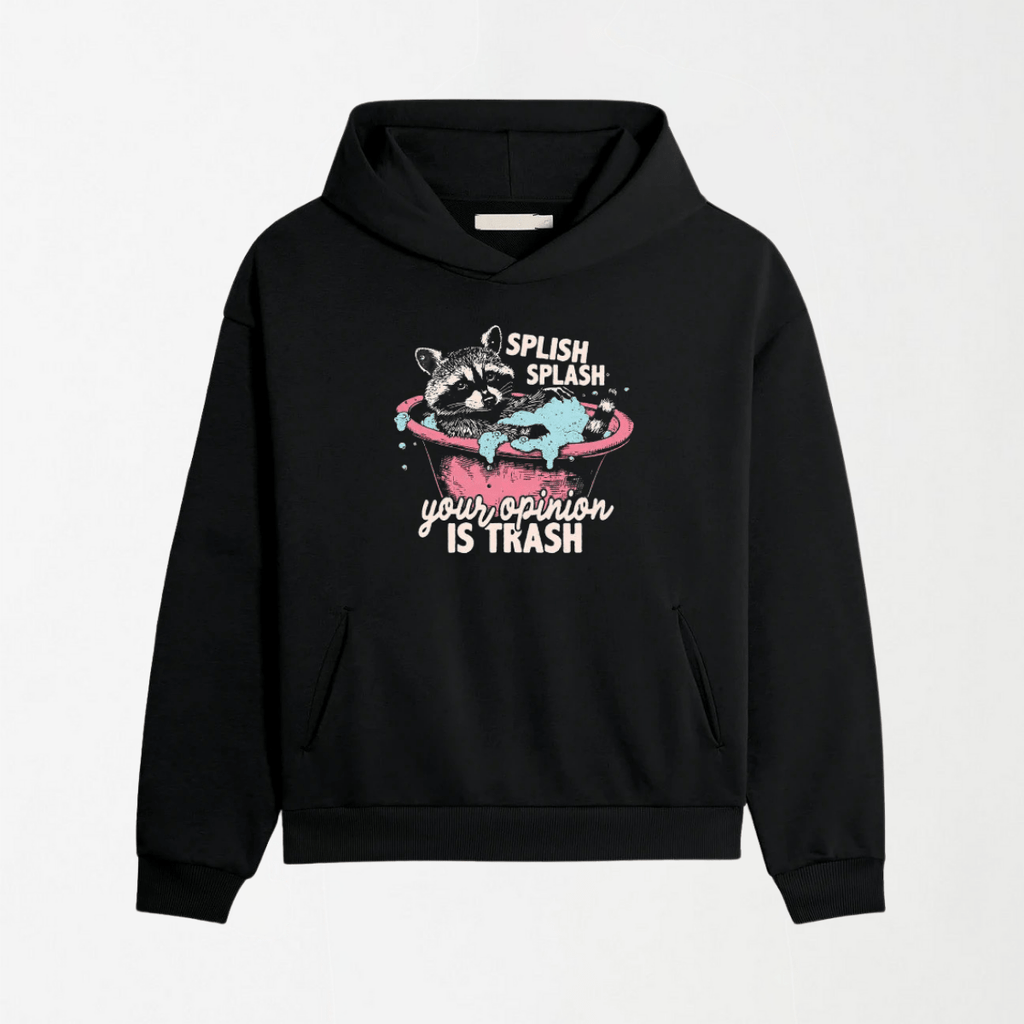 Raccoons Trash Opinion - Graphic Hoodie S - Premium Unisex | LEKSI Pakistan