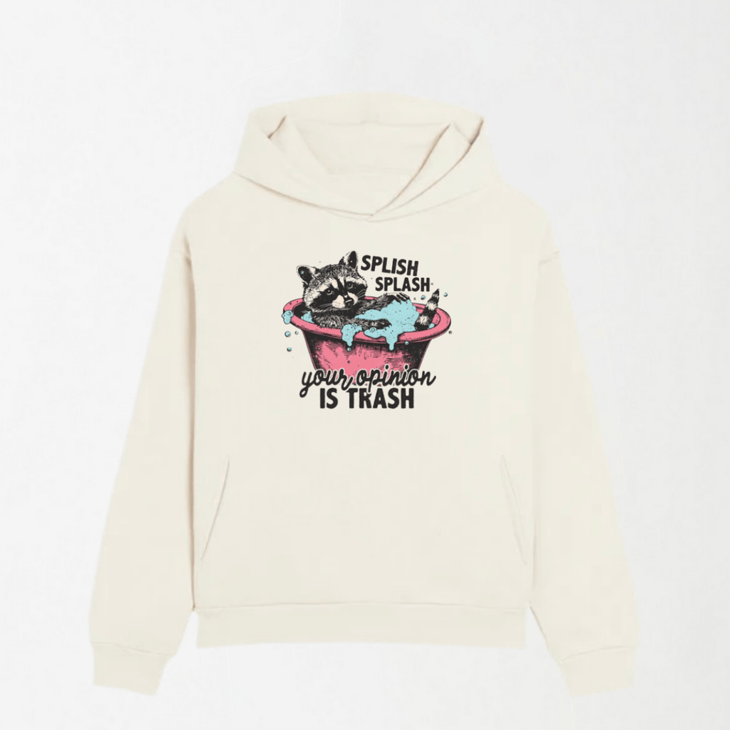 Raccoons Trash Opinion - Graphic Hoodie S - Premium Unisex | LEKSI Pakistan