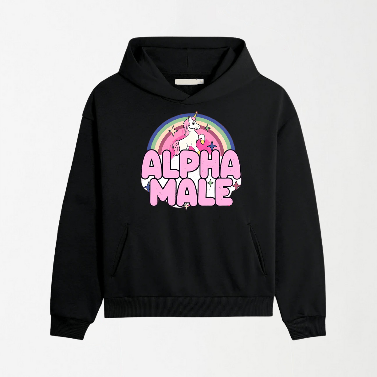 Rainbow Unicorn Alpha Male - Graphic Hoodie S - Premium Unisex | LEKSI Pakistan