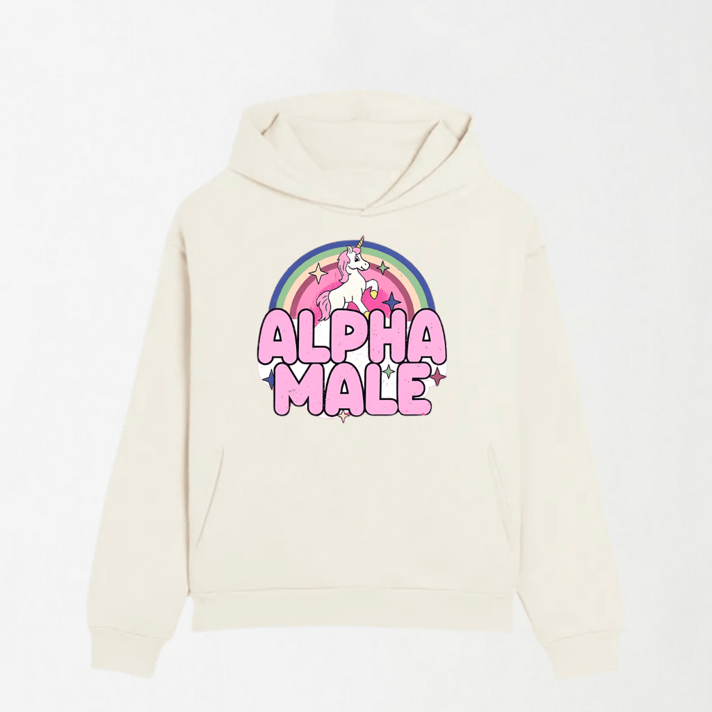 Rainbow Unicorn Alpha Male - Graphic Hoodie S - Premium Unisex | LEKSI Pakistan
