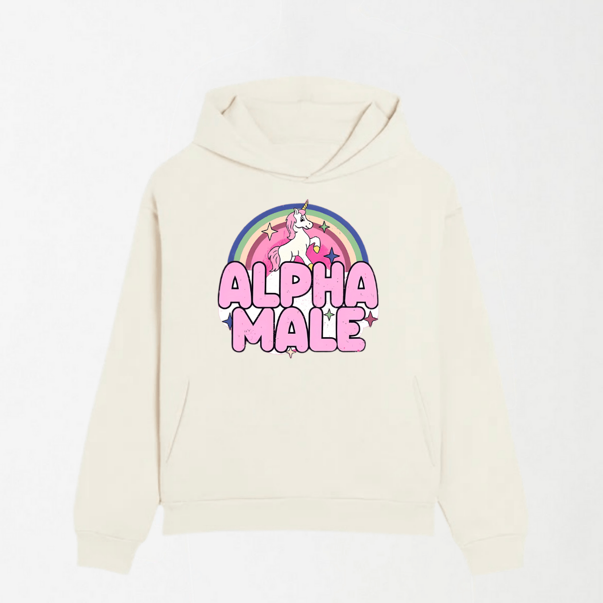 Rainbow Unicorn Alpha Male - Graphic Hoodie S - Premium Unisex | LEKSI Pakistan