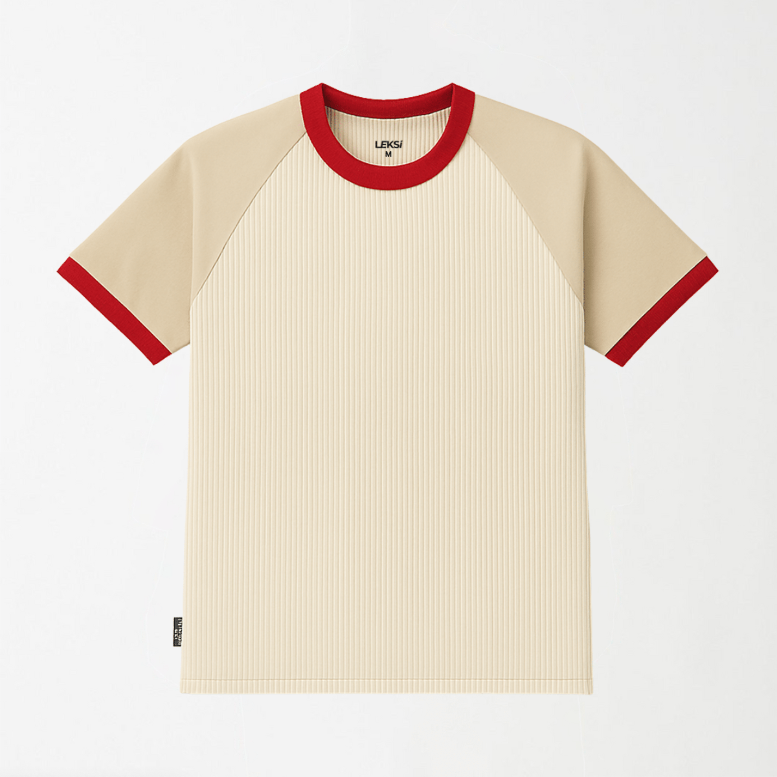Red Edge Line Oversized Tee XS - Premium Unisex | LEKSI Pakistan