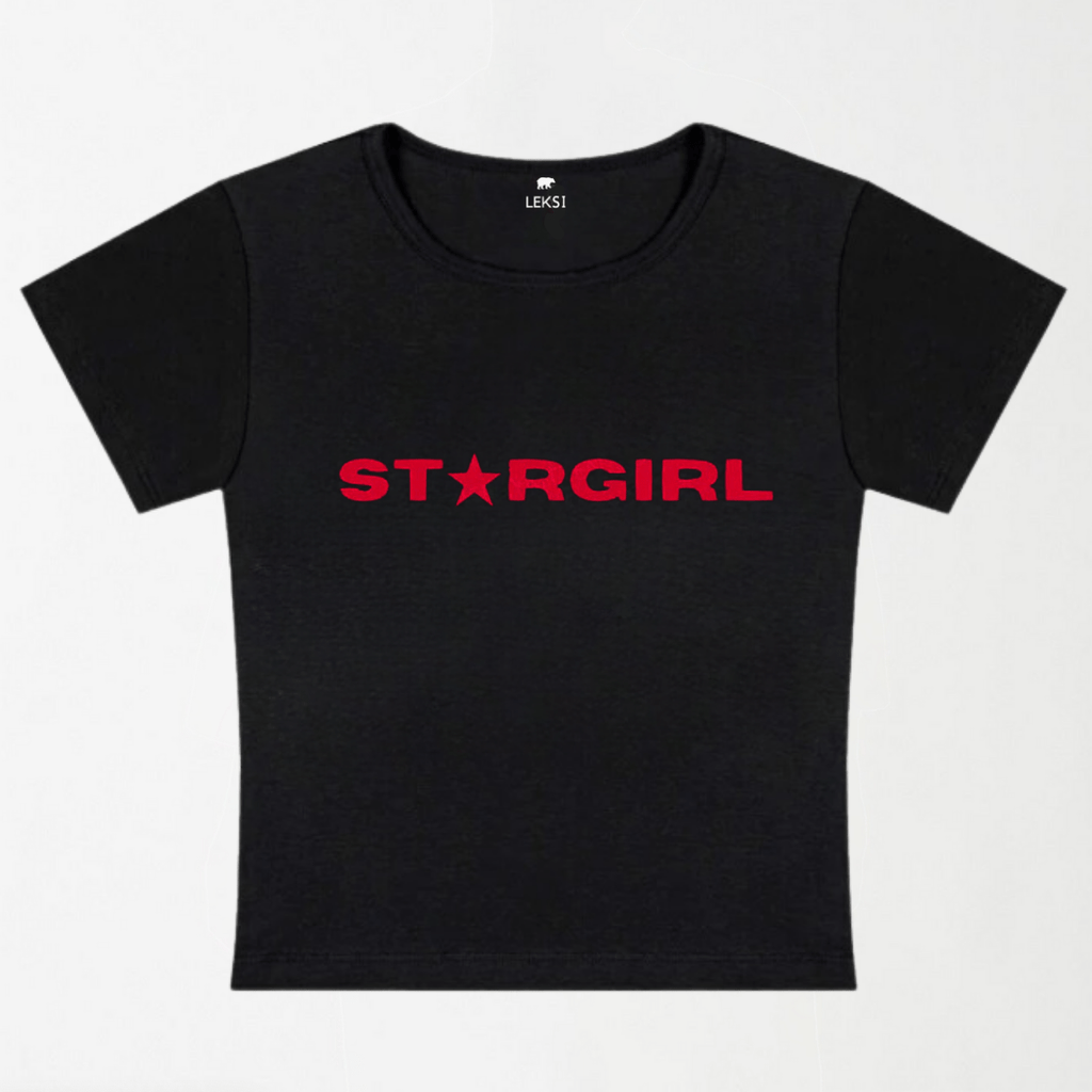 Red Stargirl Y2K Baby Tee XXS - Premium Unisex | LEKSI Pakistan