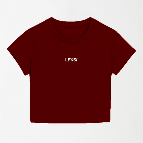 Redefined Burgundy Cropped Top XXS - Premium Unisex | LEKSI Pakistan