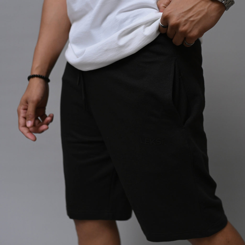 Redefined Men’s Coal Black Shorts XS - Premium Unisex Men's Shorts | LEKSI Pakistan
