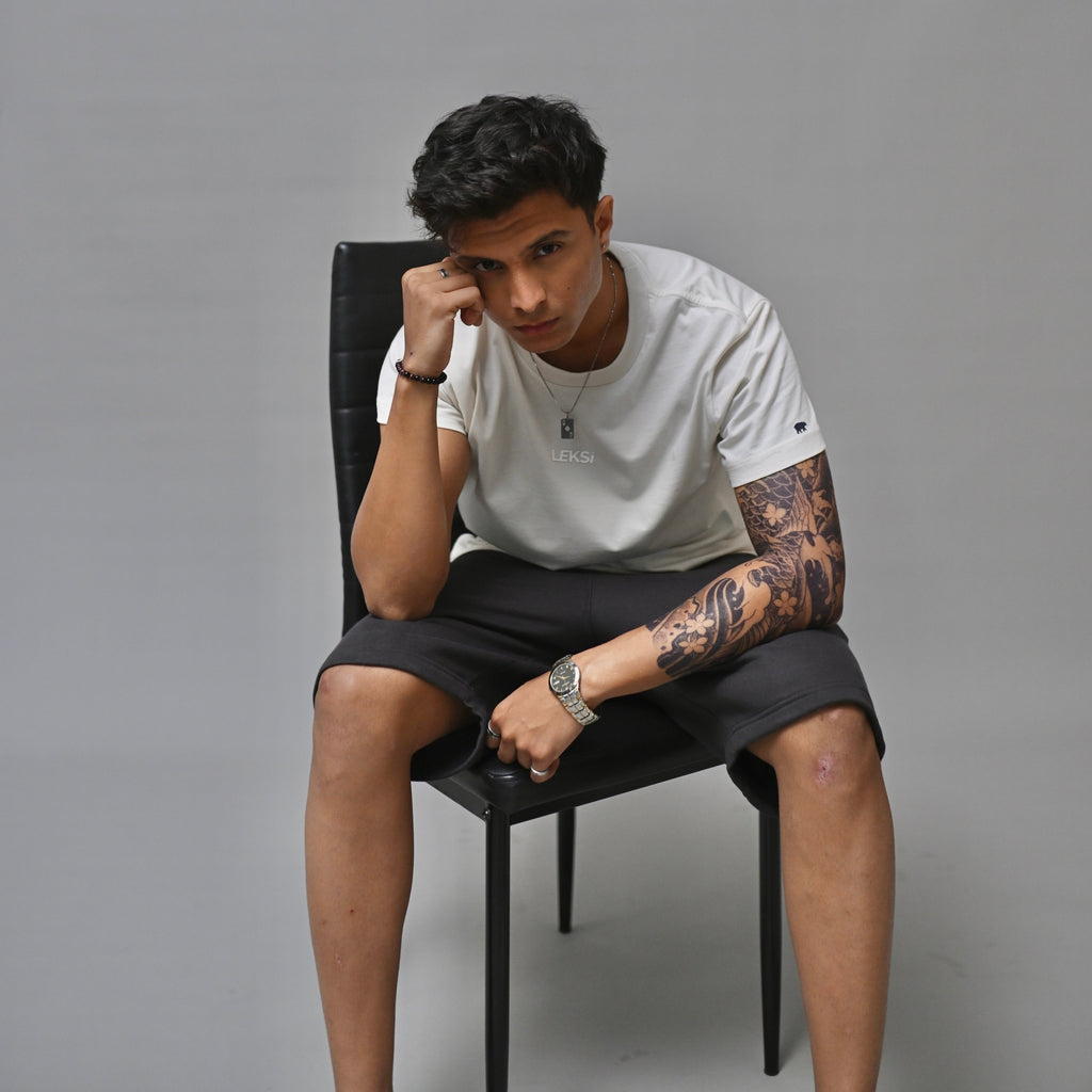 Redefined Off White Round Neck Unisex T-Shirt XS - Premium Unisex | LEKSI Pakistan