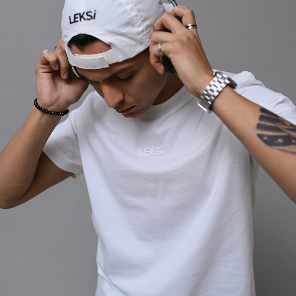 Redefined White Round Neck Unisex T-Shirt XS - Premium Unisex | LEKSI Pakistan