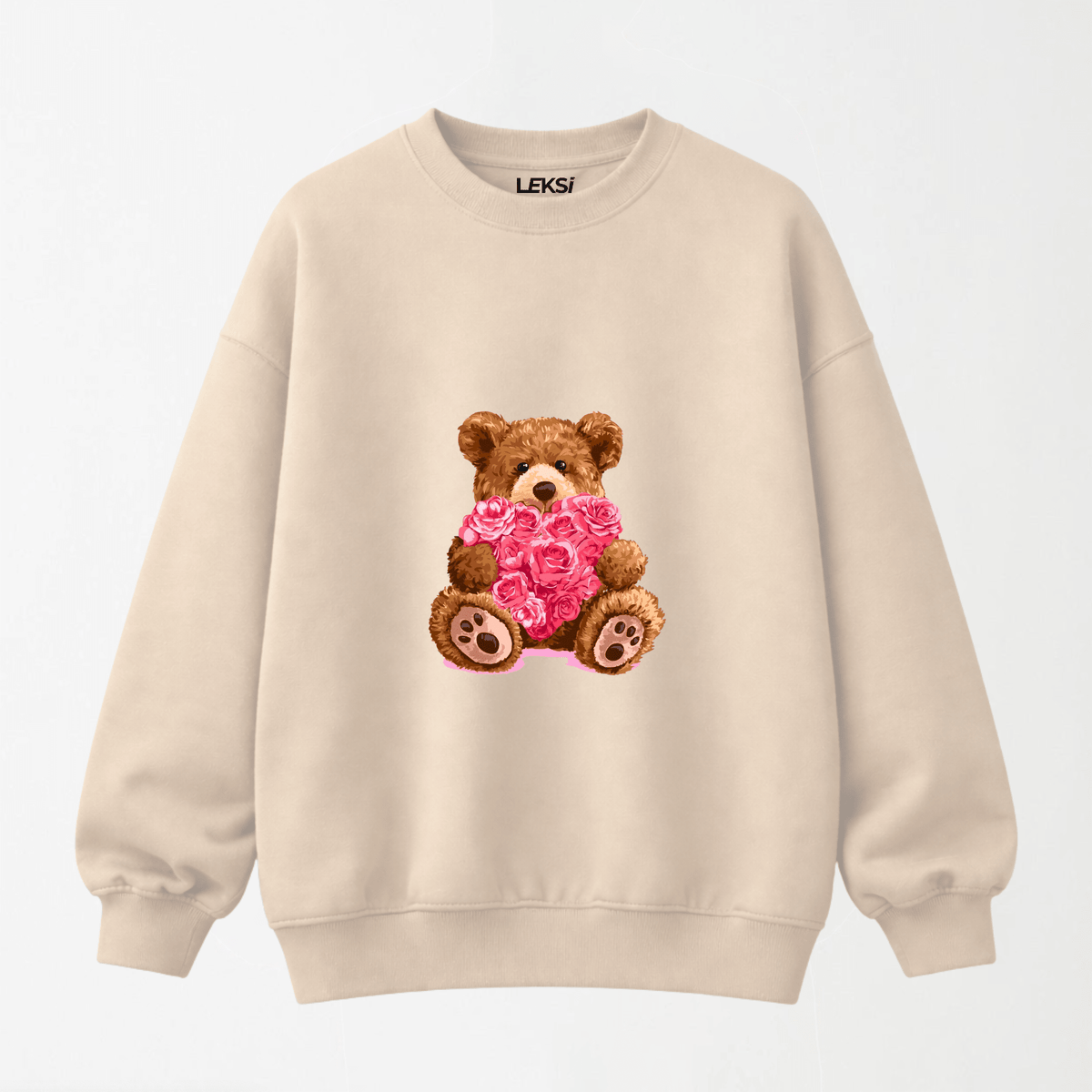 Rosie Bear - Valentines Special S - Premium Unisex Raglan Hoodie | LEKSI Pakistan