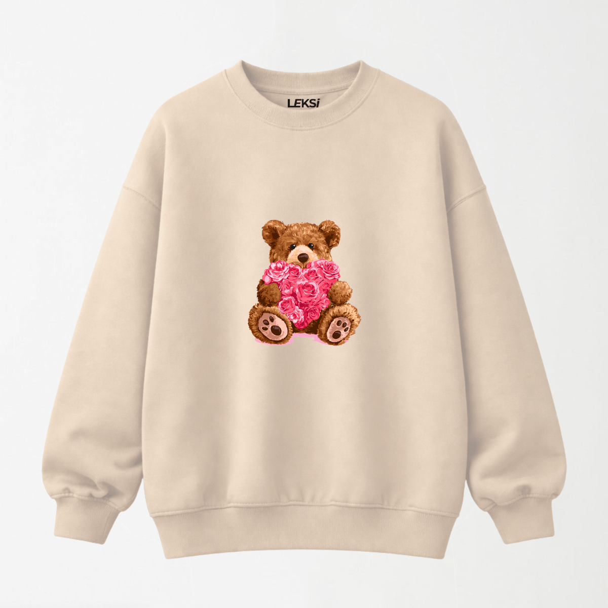 Rosie Bear - Valentines Special S - Premium Unisex Raglan Hoodie | LEKSI Pakistan