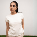 Ruched White Ribbed Top XXS - Premium Unisex | LEKSI Pakistan