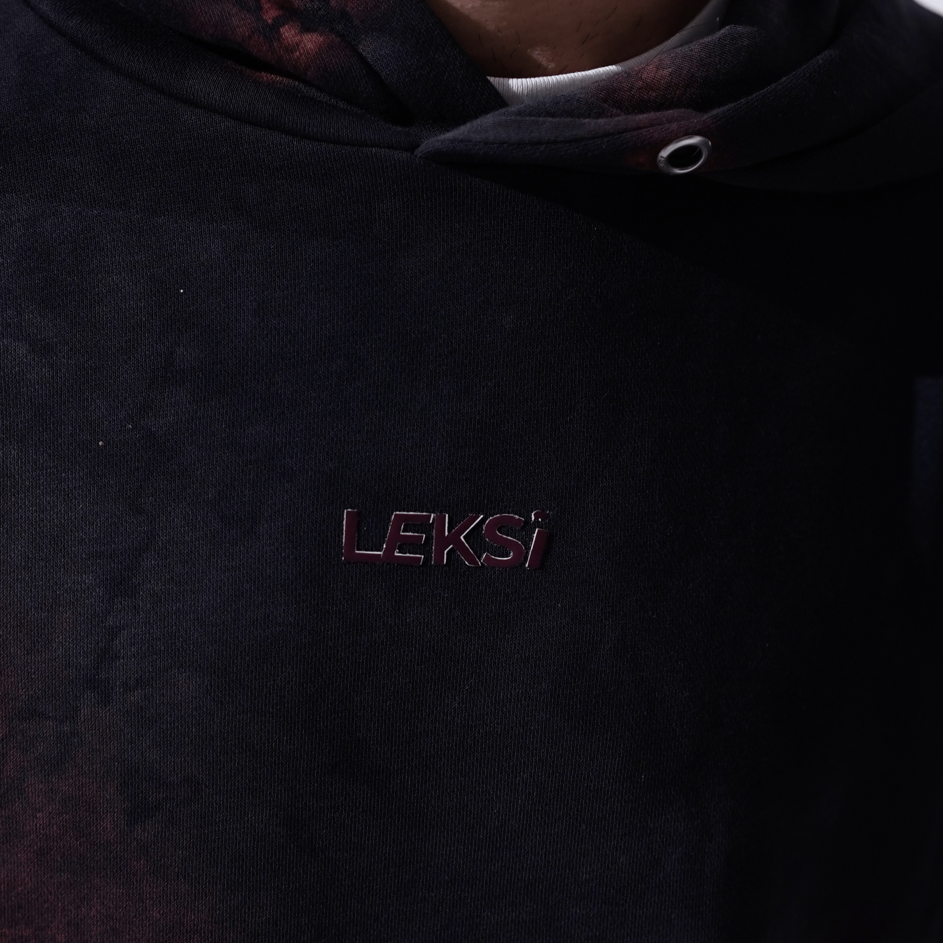 Rusty Black Acid Cloud Hoodie S - Premium Unisex Raglan Hoodie | LEKSI Pakistan