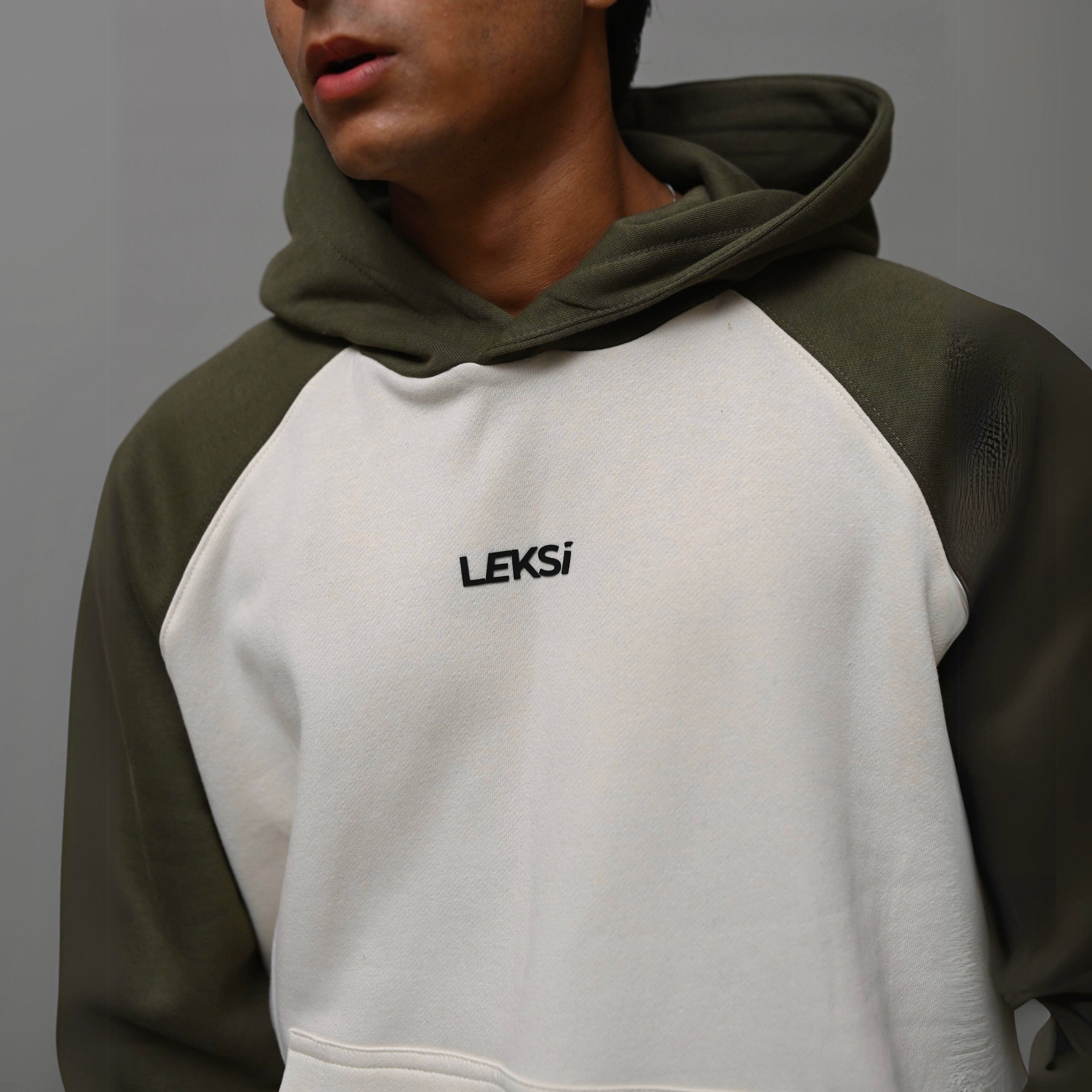 Sage Green Unisex Raglan Hoodie S - Premium Unisex Raglan Hoodie | LEKSI Pakistan