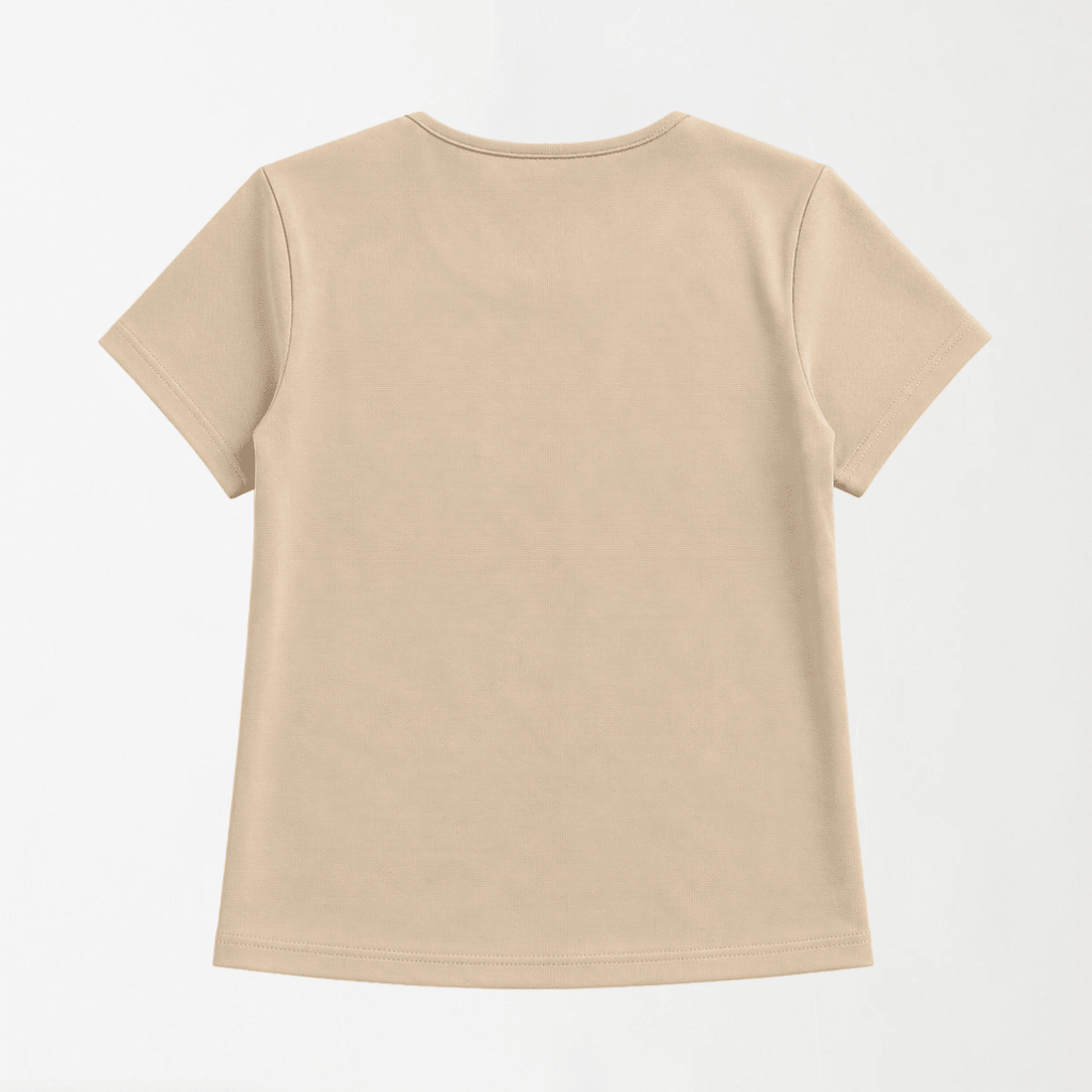 Sand Ribbed Scallop-Edge Ribbed Shirt XS - Premium Unisex Lettuce | LEKSI Pakistan