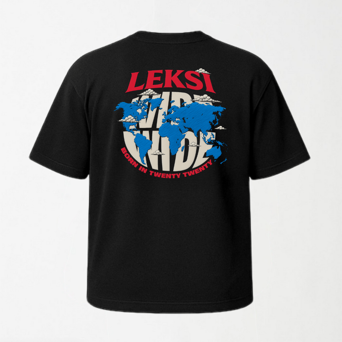 Scribbled World Wide - Round Neck Unisex T Shirt S - Premium Unisex Graphic T-Shirt | LEKSI Pakistan