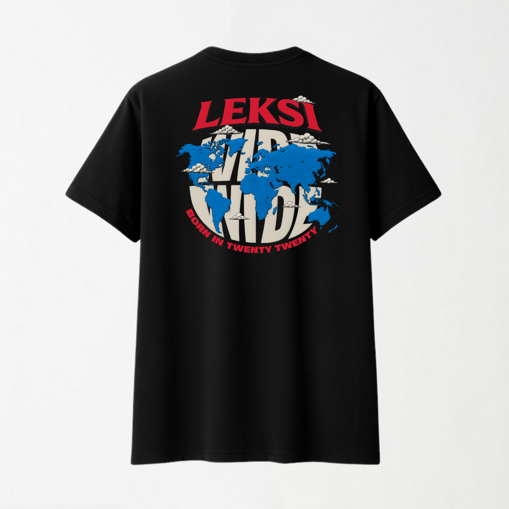 Scribbled World Wide - Round Neck Unisex T Shirt S - Premium Unisex Graphic T-Shirt | LEKSI Pakistan