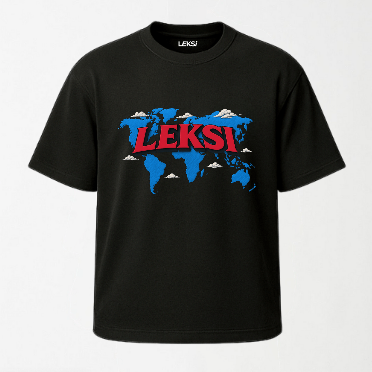 Scribbled World Wide - Round Neck Unisex T Shirt S - Premium Unisex Graphic T-Shirt | LEKSI Pakistan