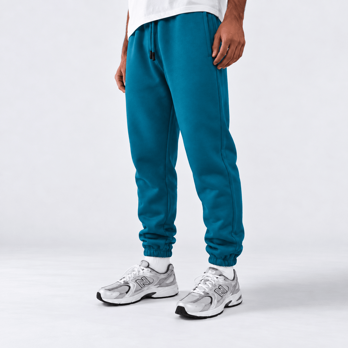 Sea Blue Unisex Fleece Sweatpants (Winter-Friendly) XS - Premium Unisex Sweatpants | LEKSI Pakistan
