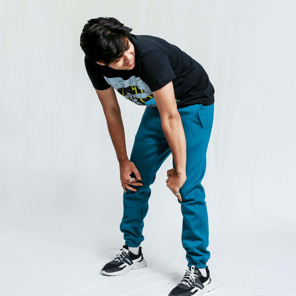 Sea Blue Unisex Fleece Sweatpants (Winter - Friendly) XS - Premium Unisex Sweatpants | LEKSI Pakistan