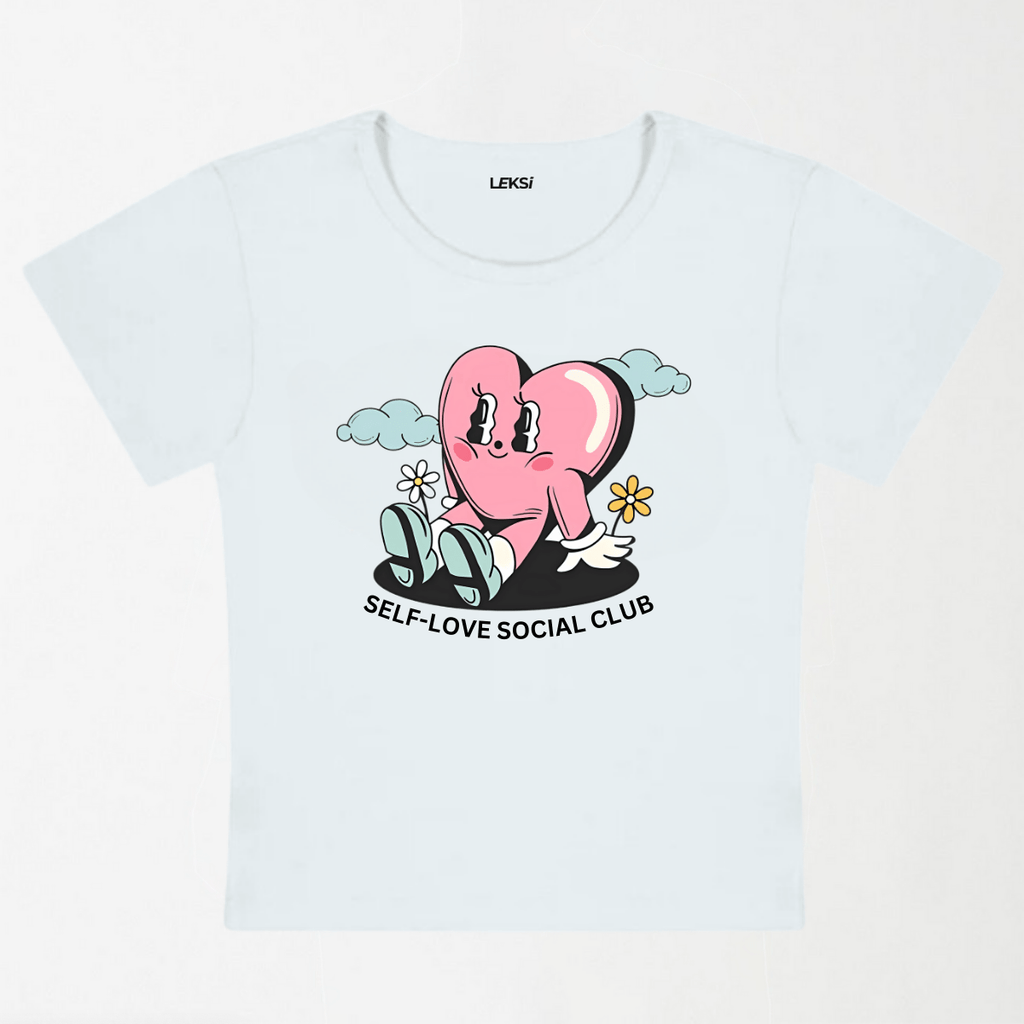 Self - Love Social Club Y2K Baby Tee XXS - Premium Unisex | LEKSI Pakistan