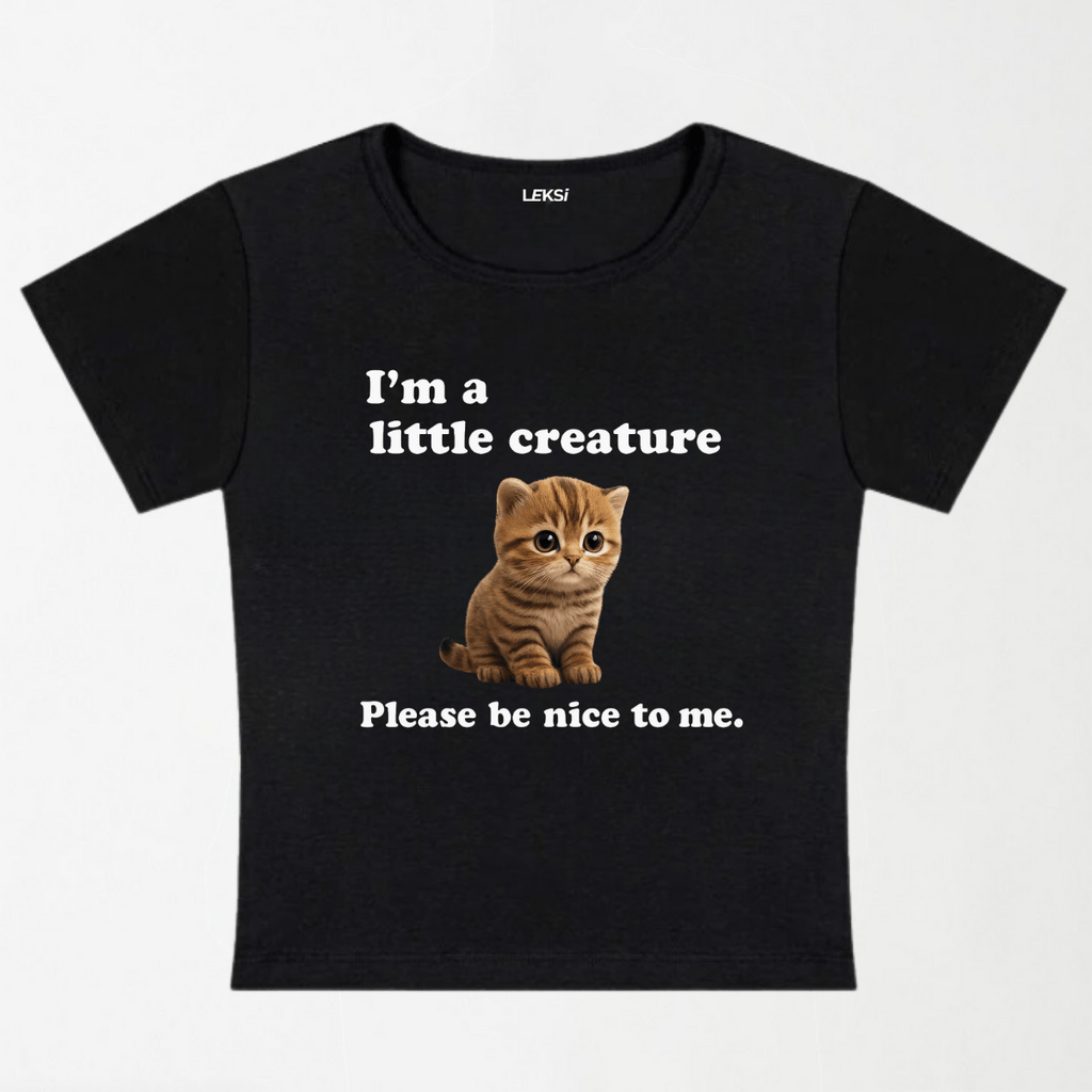 Sensitive Little Creature Y2K Baby Tee XXS - Premium Unisex | LEKSI Pakistan