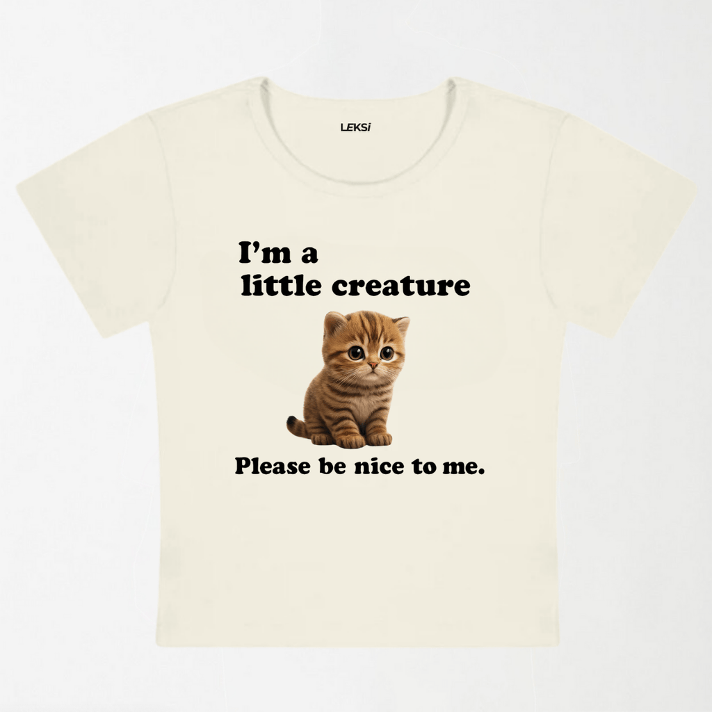 Sensitive Little Creature Y2K Baby Tee XXS - Premium Unisex | LEKSI Pakistan