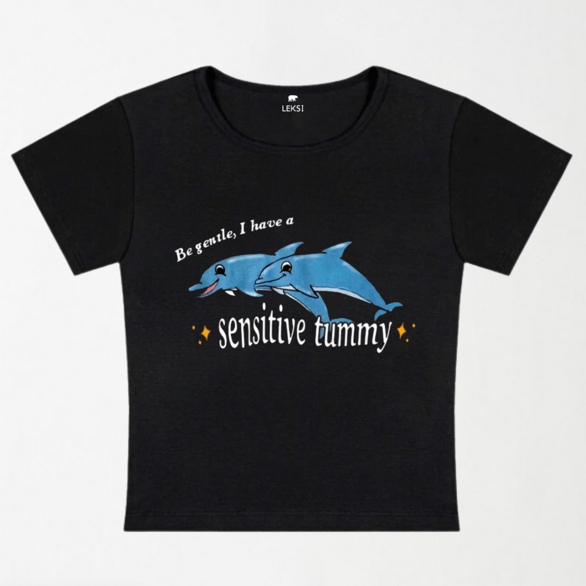Sensitive Tummy Y2K Baby Tee XXS - Premium Unisex | LEKSI Pakistan