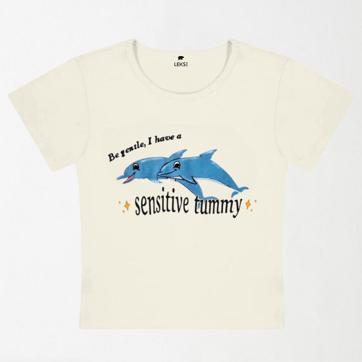 Sensitive Tummy Y2K Baby Tee XXS - Premium Unisex | LEKSI Pakistan