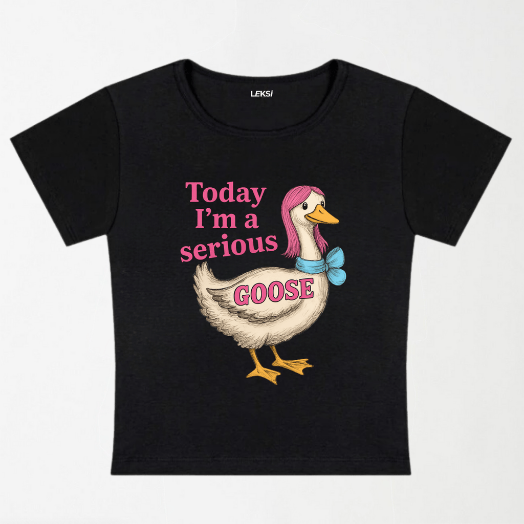 Serious Goose Y2K Baby Tee XXS - Premium Unisex | LEKSI Pakistan