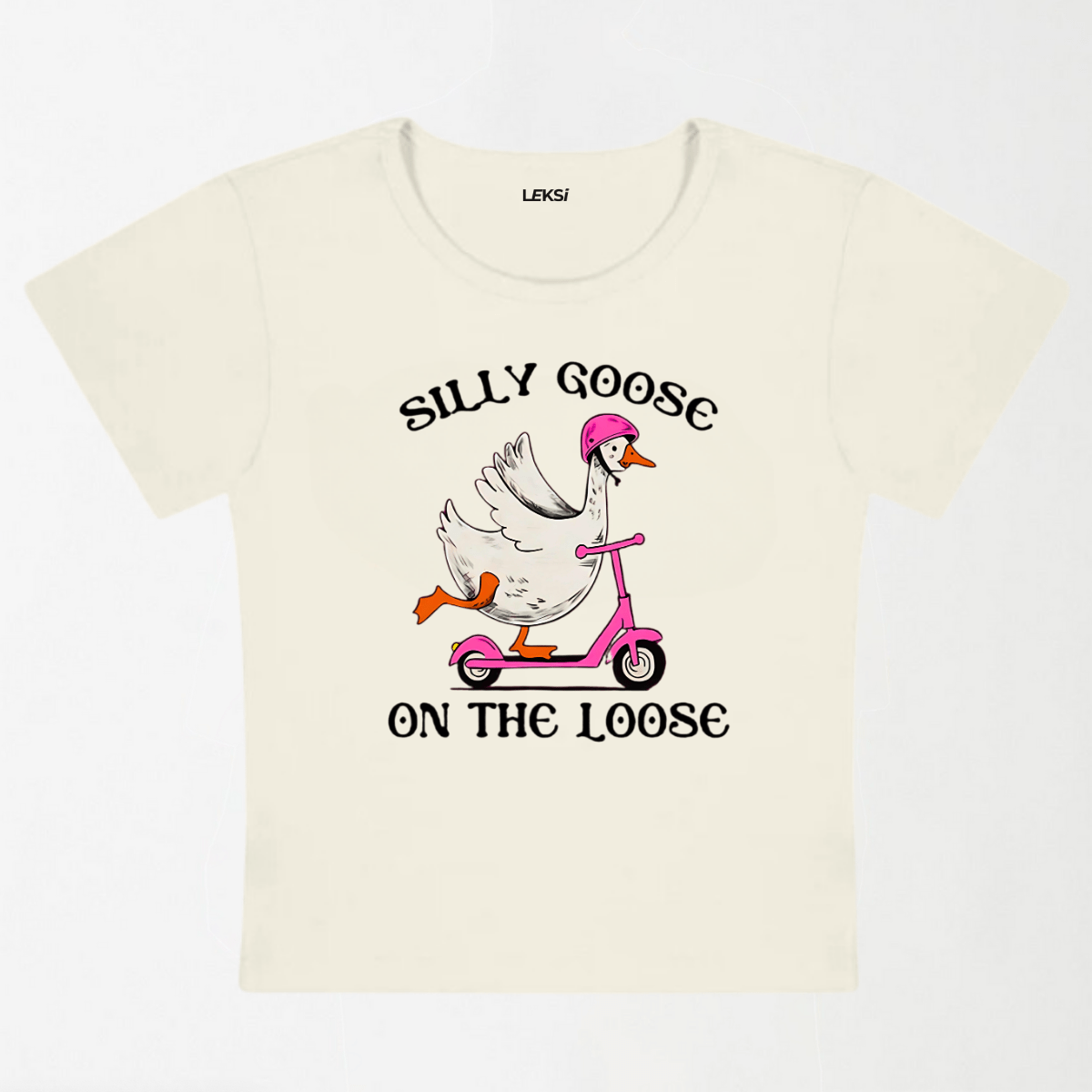 Silly Goose On The Loose Y2K Baby Tee XXS - Premium Unisex | LEKSI Pakistan