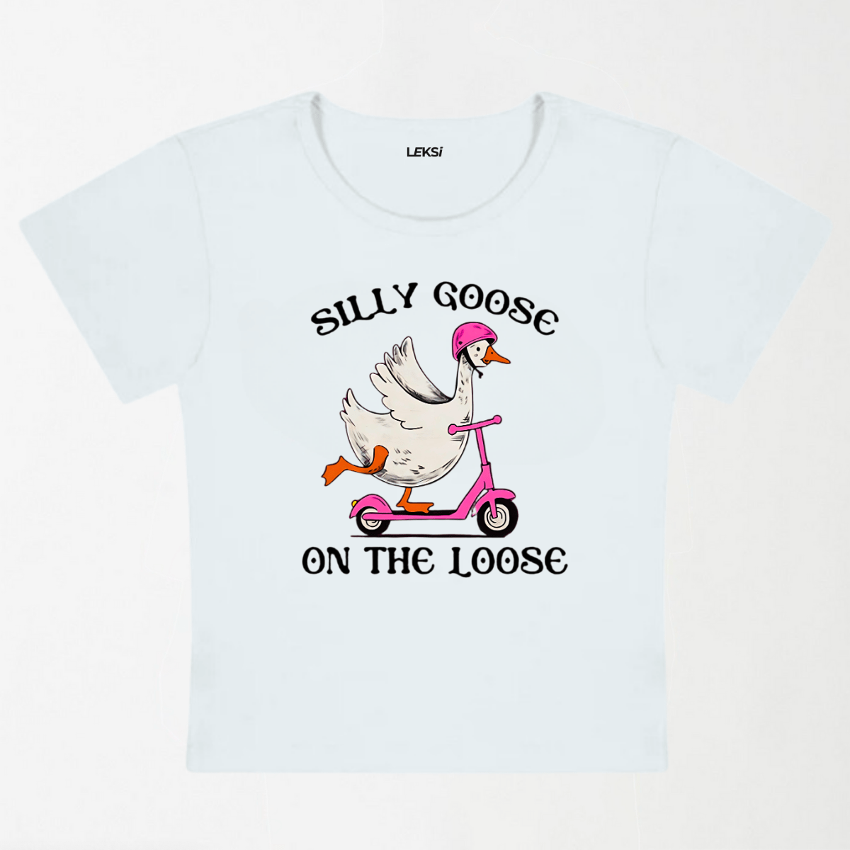 Silly Goose On The Loose Y2K Baby Tee XXS - Premium Unisex | LEKSI Pakistan
