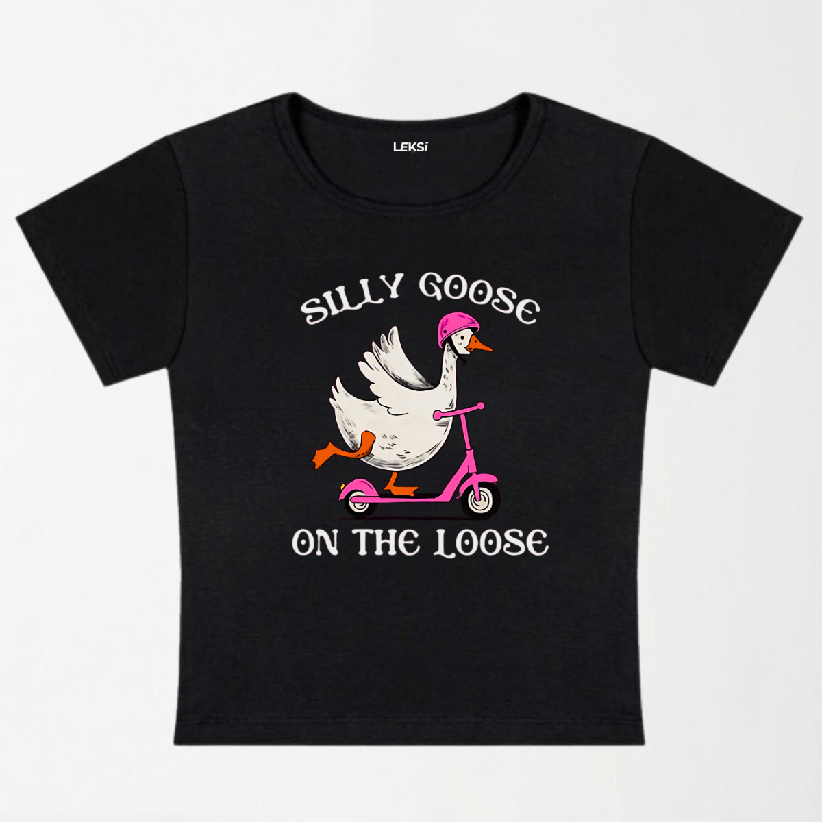 Silly Goose On The Loose Y2K Baby Tee XXS - Premium Unisex | LEKSI Pakistan