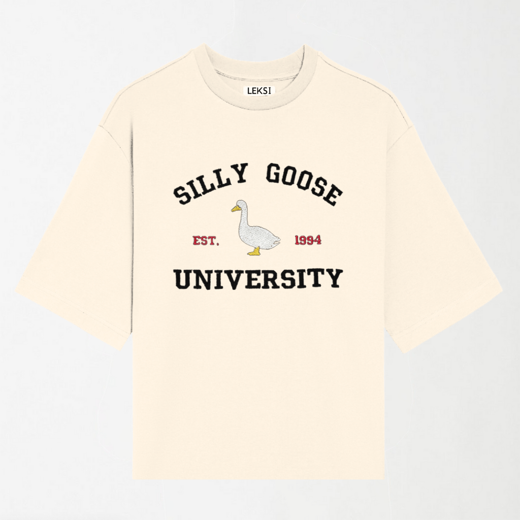 Silly Goose University EST 1994 - Round Neck Unisex T Shirt S - Premium Unisex Graphic T-Shirt | LEKSI Pakistan