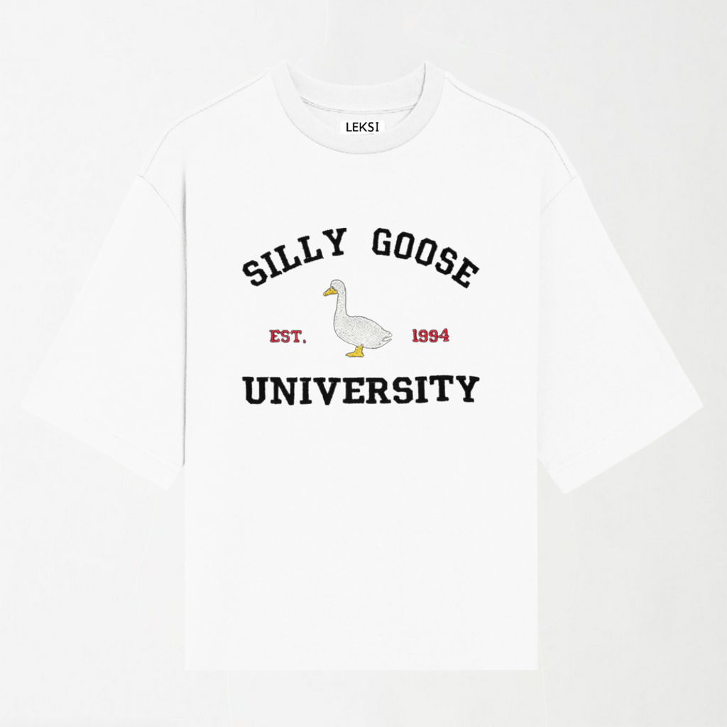 Silly Goose University EST 1994 - Round Neck Unisex T Shirt S - Premium Unisex Graphic T-Shirt | LEKSI Pakistan