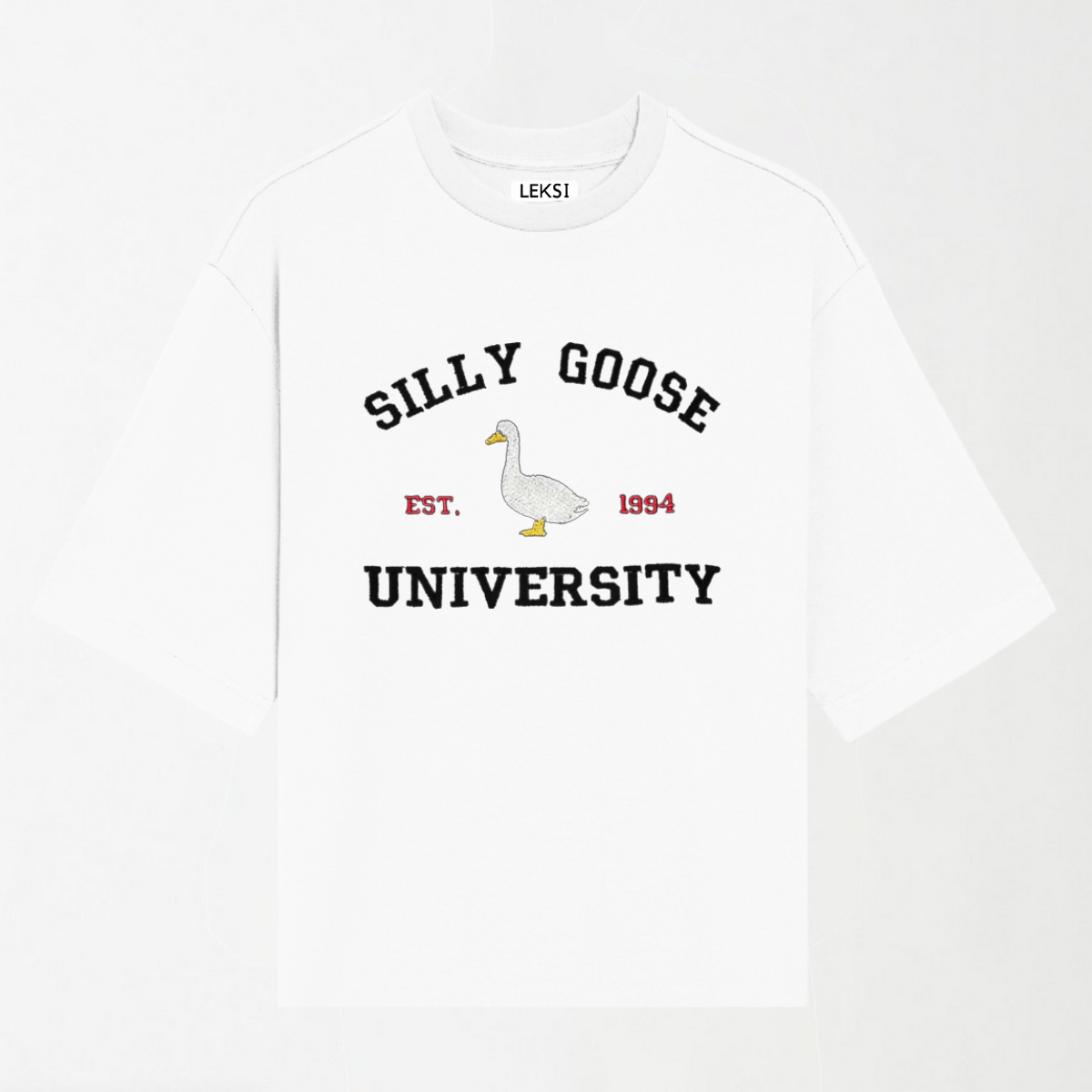 Silly Goose University EST 1994 - Round Neck Unisex T Shirt S - Premium Unisex Graphic T-Shirt | LEKSI Pakistan