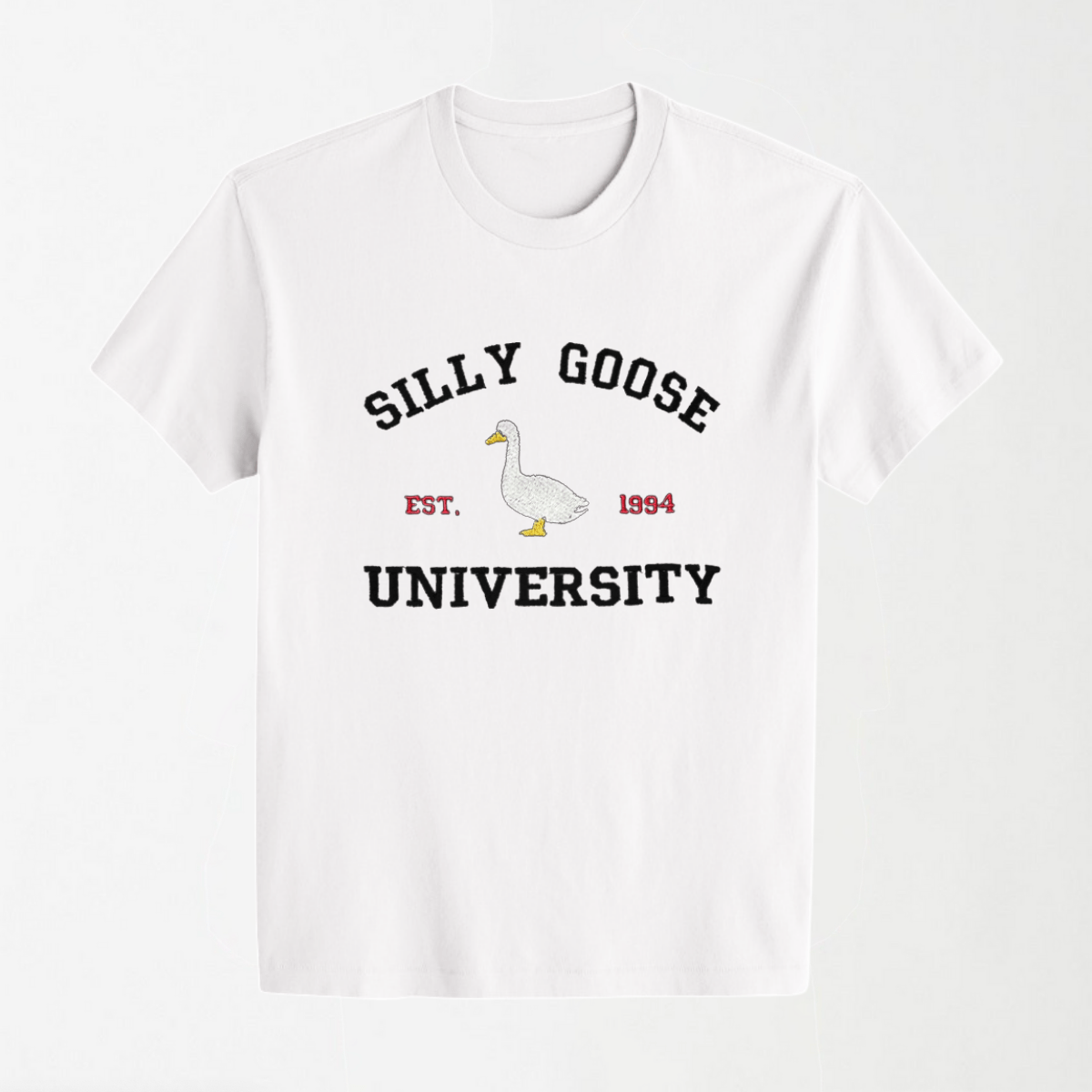 Silly Goose University EST 1994 - Round Neck Unisex T Shirt S - Premium Unisex Graphic T-Shirt | LEKSI Pakistan