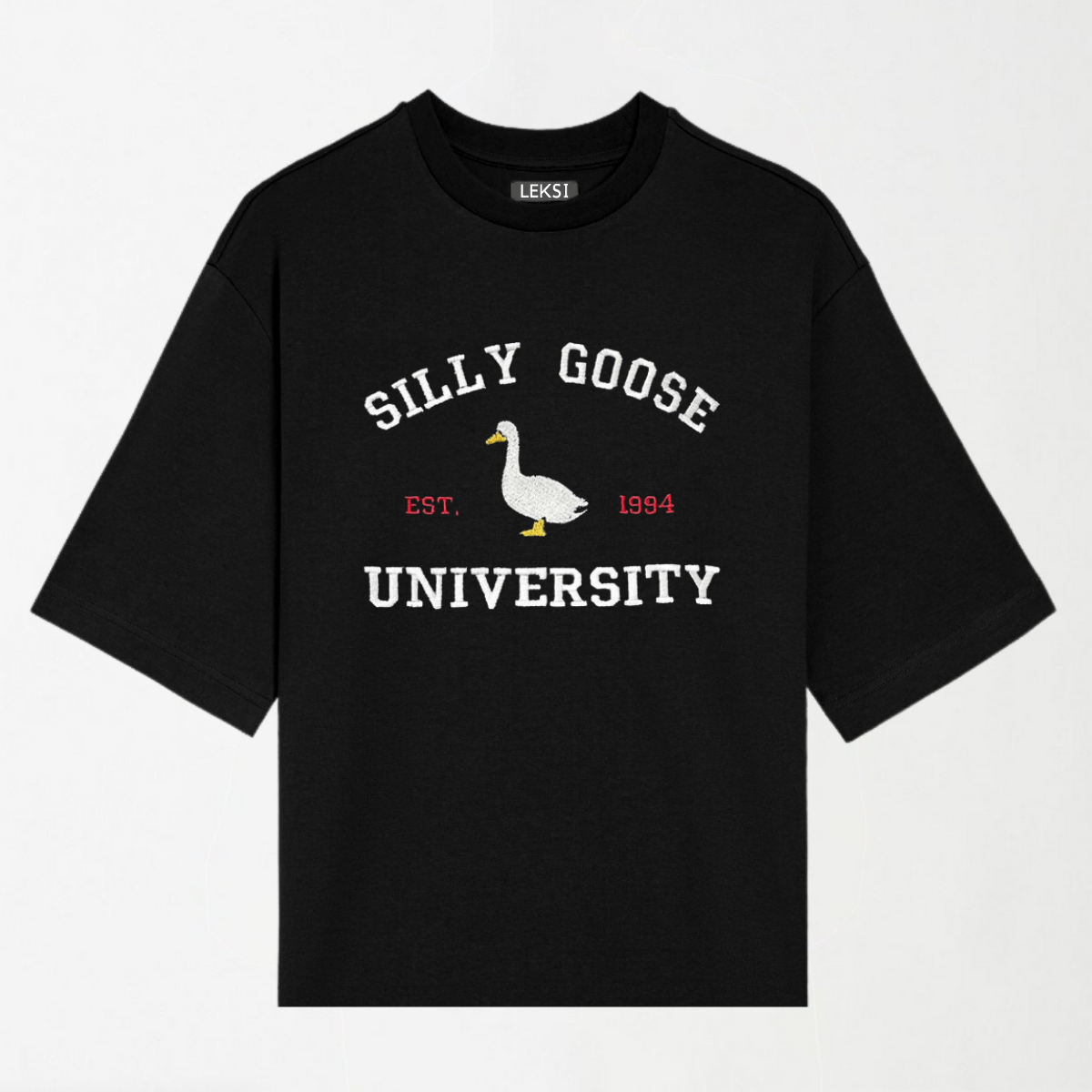 Silly Goose University EST 1994 - Round Neck Unisex T Shirt S - Premium Unisex Graphic T-Shirt | LEKSI Pakistan