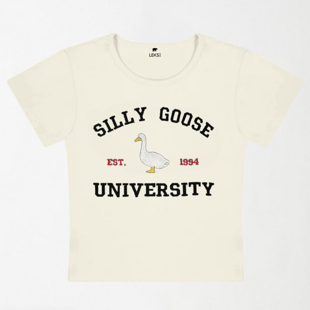 Silly Goose University EST 1994 Y2K Baby Tee XXS - Premium Unisex | LEKSI Pakistan