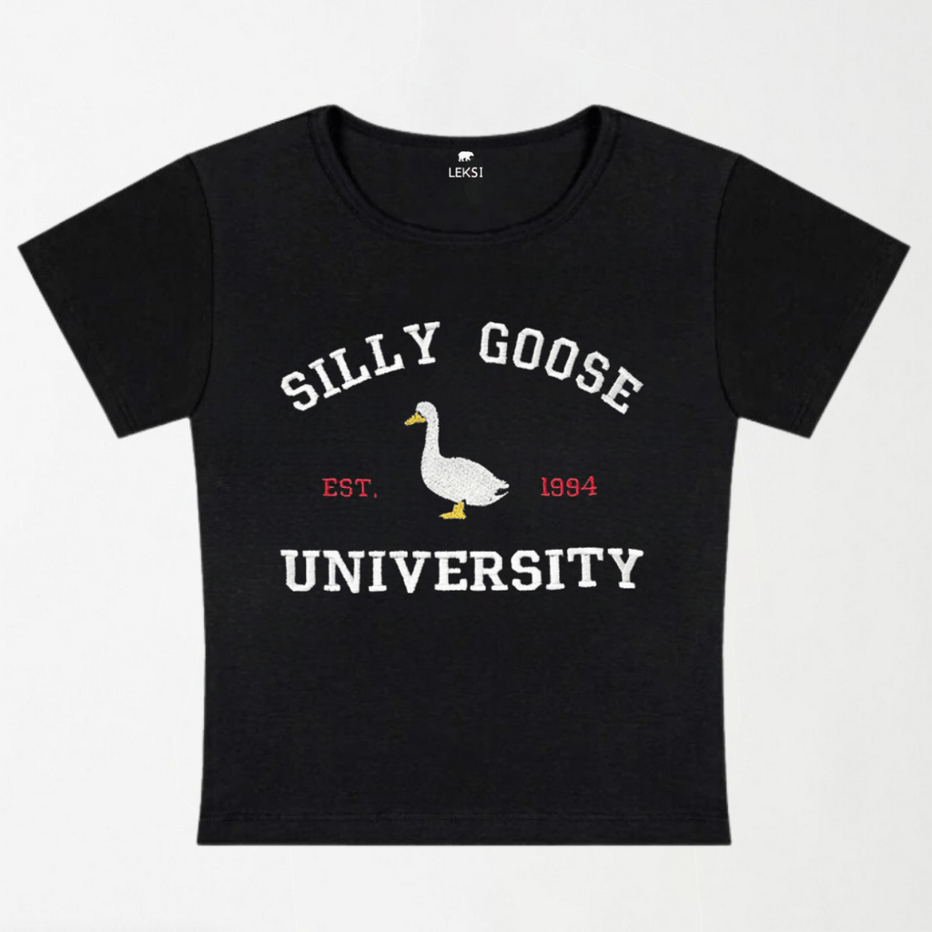 Silly Goose University EST 1994 Y2K Baby Tee XXS - Premium Unisex | LEKSI Pakistan