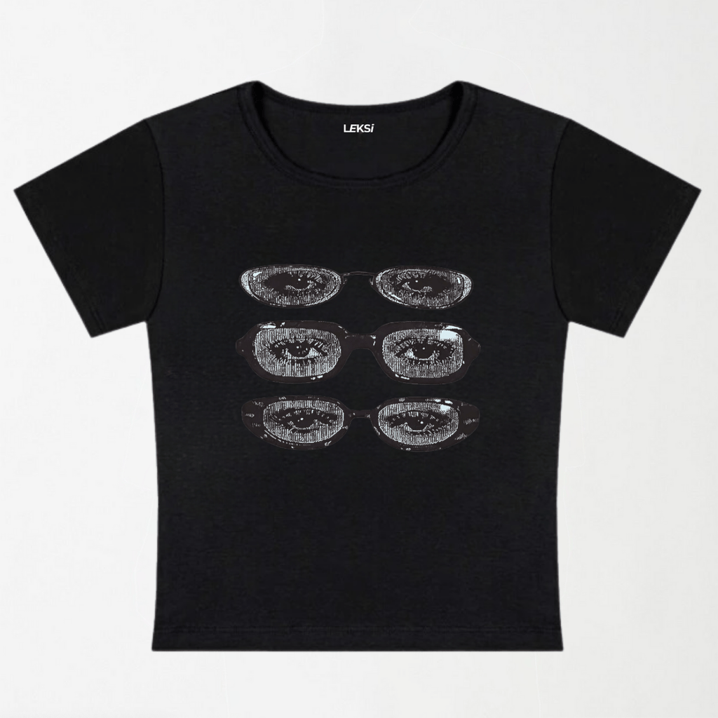 Six Eyes Y2K Baby Tee XXS - Premium Unisex | LEKSI Pakistan