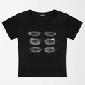 Six Eyes Y2K Baby Tee XXS - Premium Unisex | LEKSI Pakistan